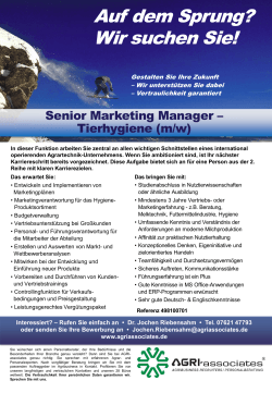 Senior Marketing Manager – Tierhygiene (m/w) - Agri