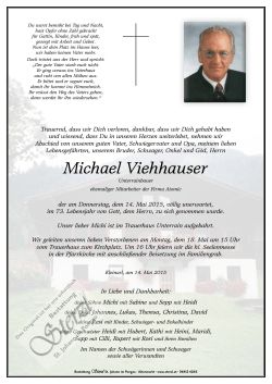 Michael Viehhauser - Bestattung Sterzl