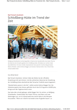 Schloßberg-Hütte im Trend der Zeit