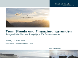 Term Sheets und Finanzierungsrunden