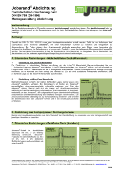 JOBARAND&reg; Abdichtung 09/2014