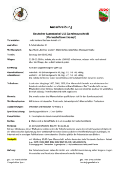 Dt. Jugendpokal Landesebene - Judo-Verband Sachsen