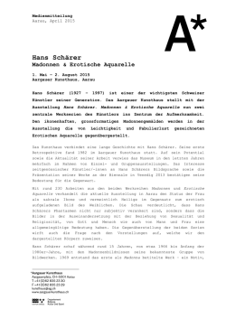 Medienmitteilung Hans Schaerer