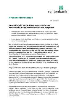 Diese Presseinformation als PDF - Landwirtschaftliche Rentenbank