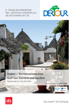 Italien &ndash; Kombinationsreise Golf von Sorrent und Apulien