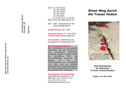 Einen Weg durch die Trauer finden