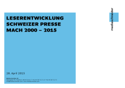 leserentwicklung schweizer presse mach 2000 – 2015 - SWA-ASA