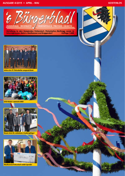 AUSGABE 4/2015 • APRIL - MAI KOSTENLOS