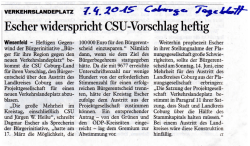 Escher widerspricht CSU-Vorschlag heftig - ÖDP Coburg