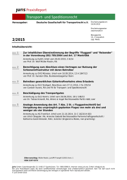 2/2015 - Deutsche Gesellschaft für Transportrecht