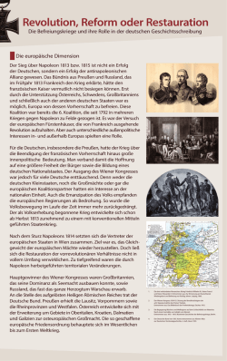 Die Befreiungskriege und ihre Rolle in der