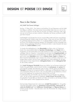 Raus in den Garten