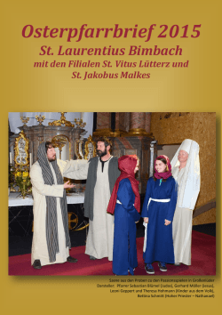 Osterpfarrbrief 2015 - St. Laurentius, Bimbach