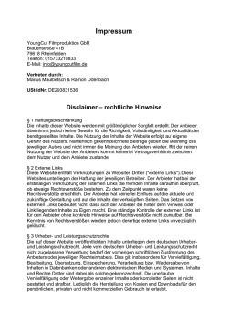 Impressum - YoungCut Filmproduktion GbR | Maulbetsch & Odenbach
