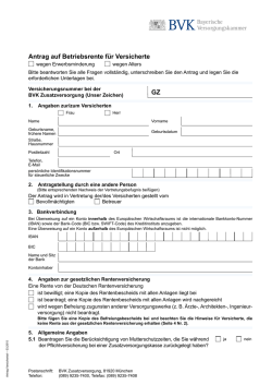 Antrag auf Betriebsrente f&uuml;r Versicherte GZ