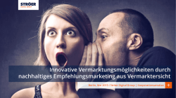 Innovative Vermarktungsm&ouml;glichkeiten durch nachhaltiges