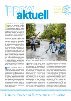 IPPNW-aktuell "Ukraine: Frieden in Europa nur mit Russland"