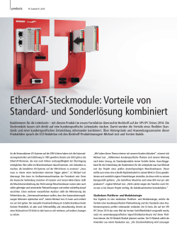 EtherCAT-Steckmodule: Vorteile von Standard- und
