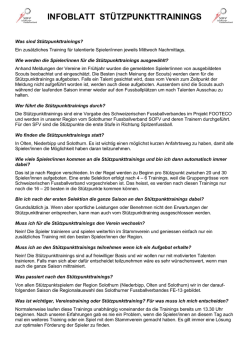 INFOBLATT ST&Uuml;TZPUNKTTRAININGS