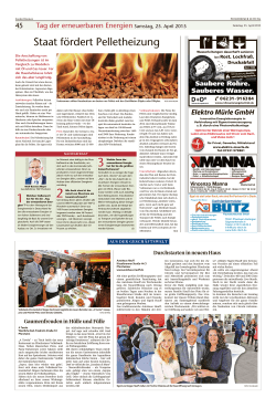 Pforzheimer Zeitung (25.04.2015): Gaumenfreuden