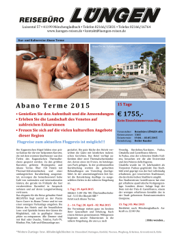 € 1755,- Abano Terme 2015