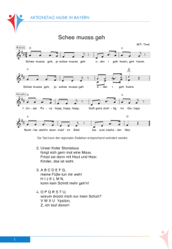 Schee muass geh - Bayerische Landeskoordinierungsstelle Musik