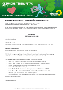 Programm Gesundheitsberufstag 2015 PDF