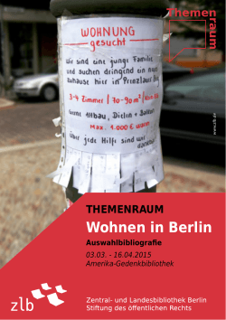 Themenraum "Wohnen in Berlin". - Zentral