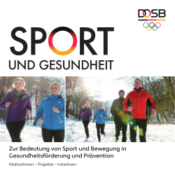 UND GESUNDHEIT - Sport pro Gesundheit