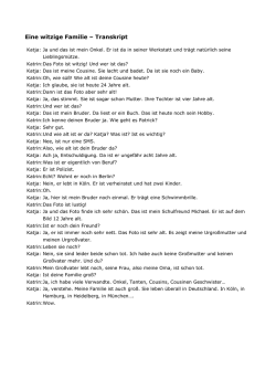 Eine witzige Familie &ndash; Transkript