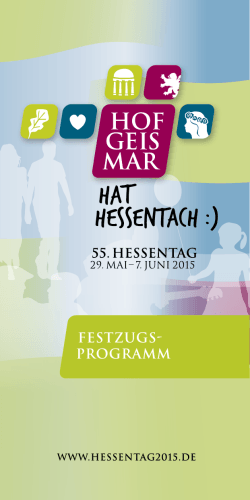 Hessentag 2015: Festzugsprogramm