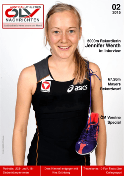 Jennifer Wenth - &Ouml;LV &Ouml;sterreichischer Leichtathletikverband