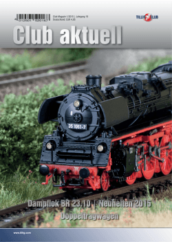 Club Magazin 1/2015 | Jahrgang 19 Deutschland: EUR 4,95
