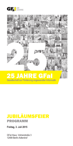 "25 Jahre GFaI", Berlin