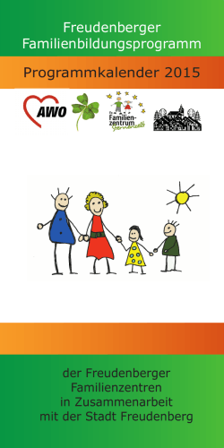 Freudenberger Familienbildungsprogramm Programmkalender 2015