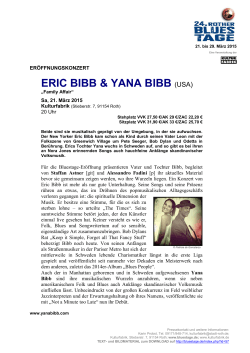 ERIC BIBB & YANA BIBB (USA)