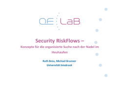 Security Risk Workflows