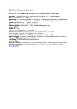 Seminar S3 - Bundesverband der Honorarärzte eV