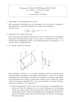 ¨Ubungen zu Physik II (MNF-phys