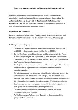 Film- und Mediennachwuchsförderung in Rheinland