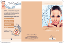HydraFacial - Angebot f&uuml;r Hotel- und Tagesg&auml;ste