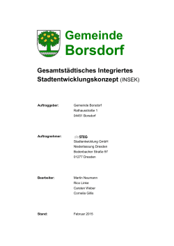 Gemeinde Borsdorf Gesamtstädtisches Integriertes