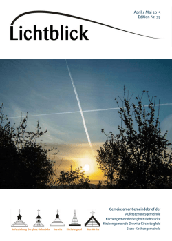 "Lichtblick" Ausgabe April und Mai 2015