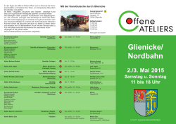 Flyer Offene Ateliers Glienicke/Nordbahn