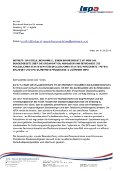 ISPA Stellungnahme