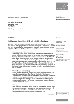 Highlights der Blauen Nacht 2015 &ndash; ein subjektiver