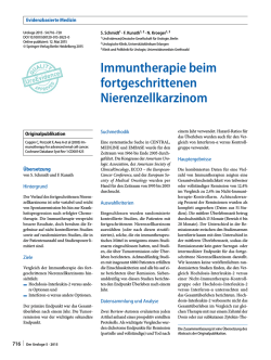 Immuntherapie beim fortgeschrittenen