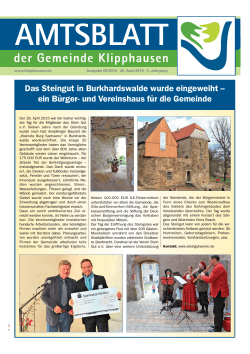 Auszug Amtsblatt Klipphausen Ausgabe 05-2015