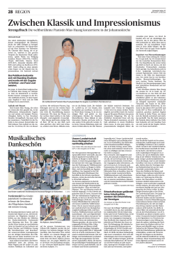 Bericht Zofinger Tagblatt vom 13. Mai 2015