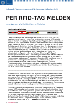 PER RFID-TAG MELDEN